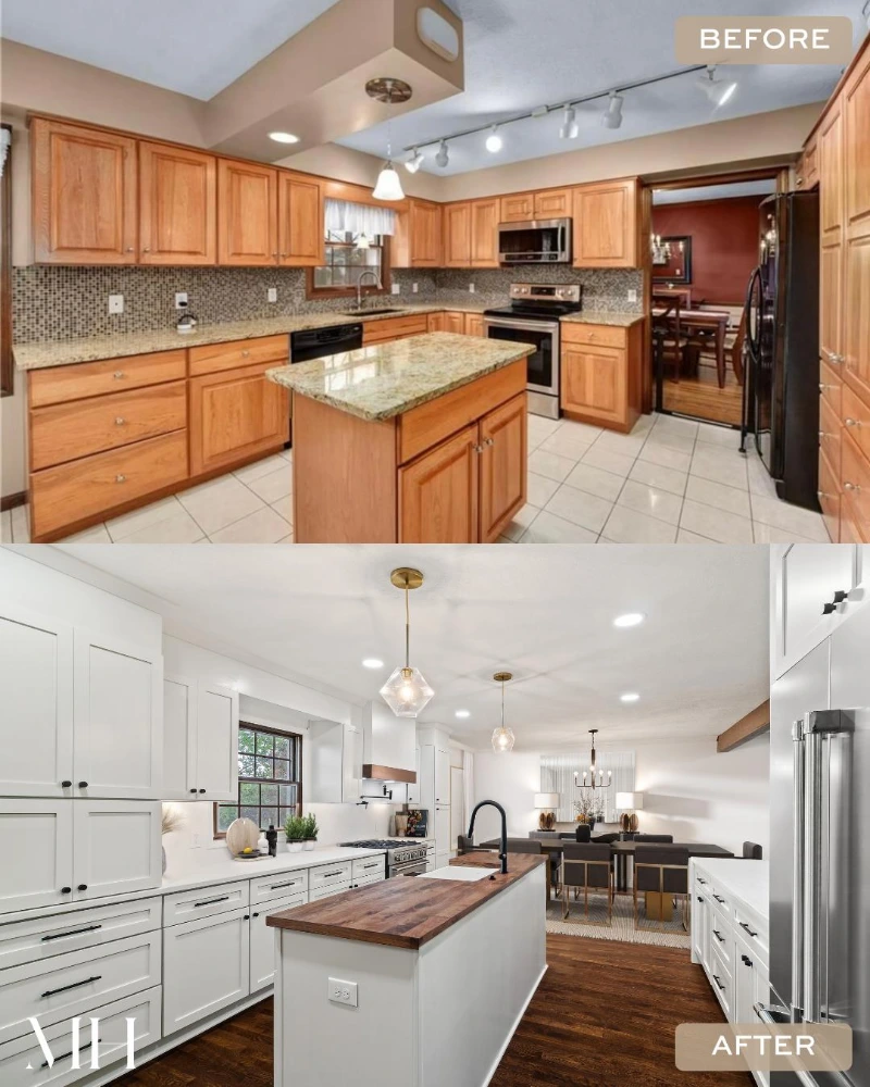 our work 2 Full kitchen remodel after renovation in Cincinnati OH