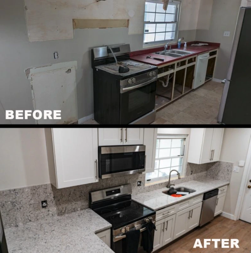 our work 6 Kitchen countertops before remodeling in Cincinnati OH