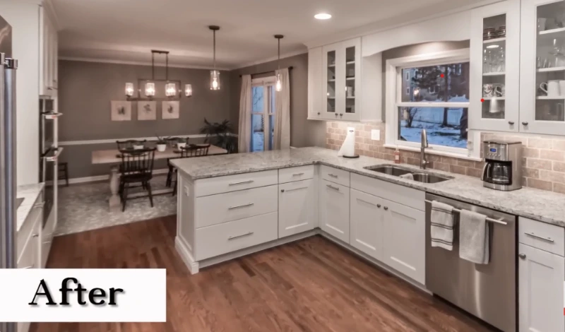 Modern remodeled kitchen after renovation in Cincinnati