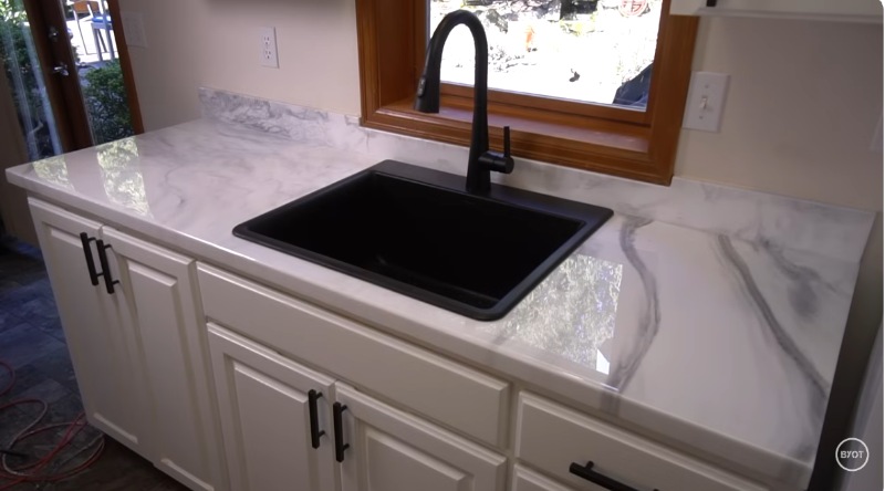Upgraded quartz countertop kitchen renovation Cincinnati