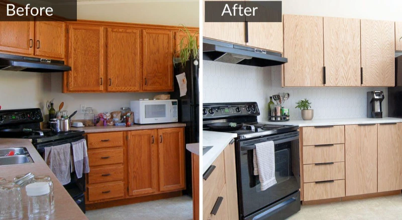 our work 3 Kitchen cabinet refacing before renovation in Cincinnati OH