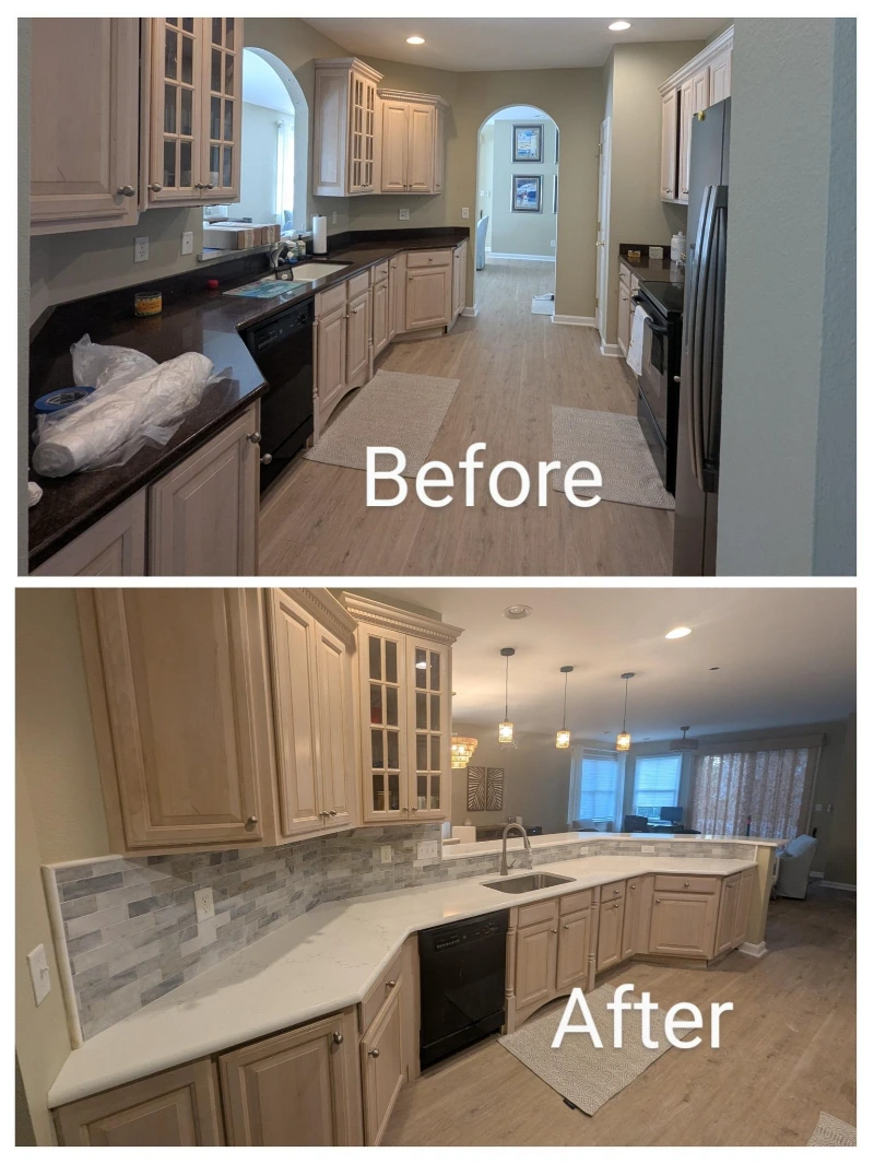 our work 7 Kitchen countertops after remodeling in Cincinnati OH